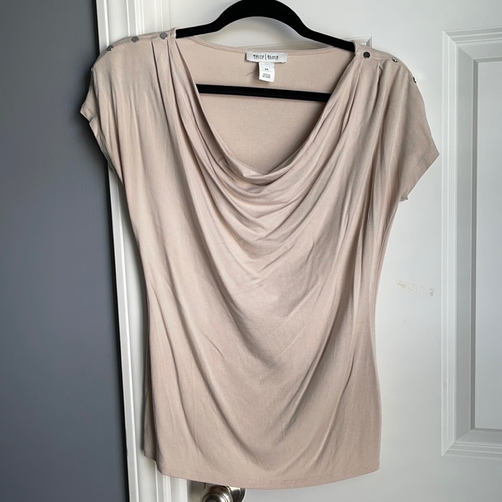 Draped neckline blouse